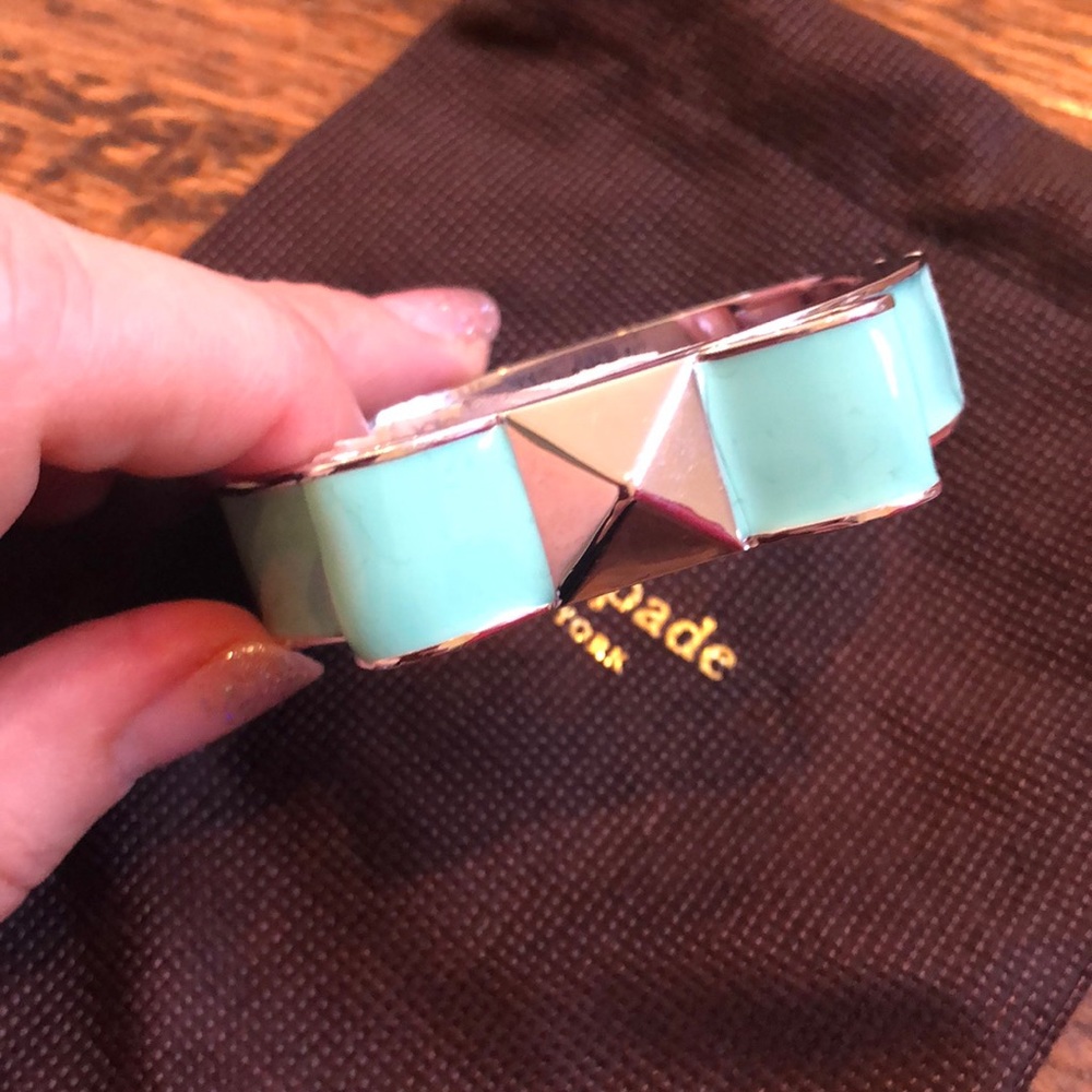 Kate spade turquoise silver bow bracelet